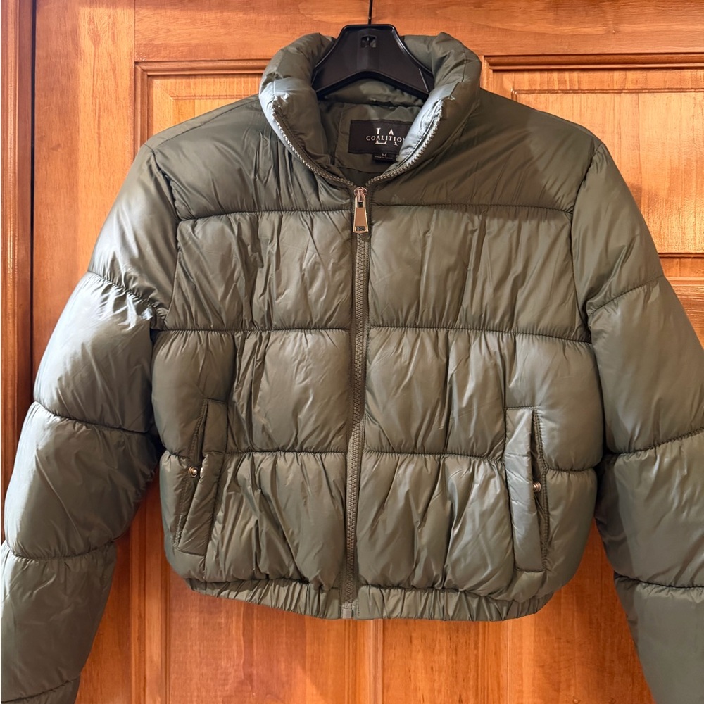 LA Coalition Green Puffer Jacket